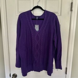 Women’s Chaps 3XL Purple Sweater